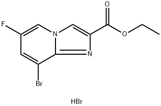 8-BroMo-6-fluoro-iMidazo[1,2-a]pyridine-2-carboxylic acid ethyl ester  hydrobroMide Struktur