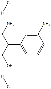 3-(3-AMINOPHENYL)-DL-BETA-ALANINOL 2HCL Struktur