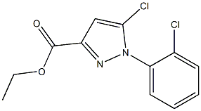 5-Chloro-1-(2-chloro-phenyl)-1H-pyrazole-3-carboxylic acid ethyl ester Struktur