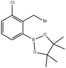 2-[2-(Bromomethyl)-3-chlorophenyl]-4,4,5,5-tetramethyl-1,3,2-dioxaborolane Struktur