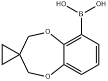 2,4-Dihydrospiro[1,5-benzodioxepine-3,1'-cyclopropane]-6-boronic acid Struktur