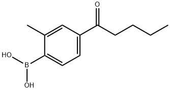 4-Butylcarbonyl-2-methylphenylboronic acid Struktur