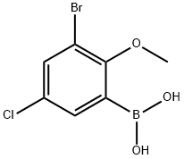 3-Bromo-5-chloro-2-methoxyphenylboronic acid Struktur