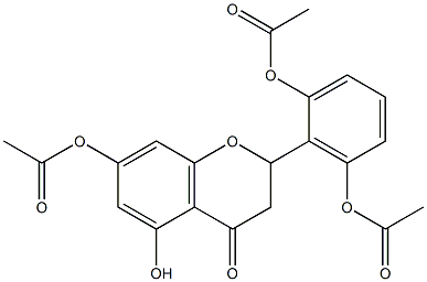 2',6',7-Triacetoxy-5-hydroxyflavanone Struktur