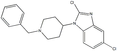 1-(1-benzylpiperidin-4-yl)-2,5-dichloro-1H-benzo[d]iMidazole Struktur