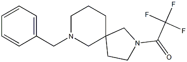 1-(7-benzyl-2,7-diazaspiro[4.5]decan-2-yl)-2,2,2-trifluoroethanone Struktur