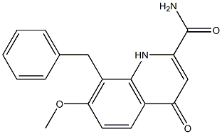 8-benzyl-7-Methoxy-4-oxo-1,4-dihydroquinoline-2-carboxaMide Struktur