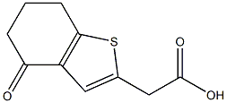 2-(4,5,6,7-tetrahydro-4-oxobenzo[b]thiophen-2-yl)acetic acid Struktur