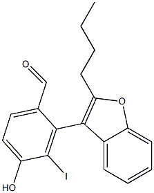 (2-Butylbenzofuran-3-yl)(4-hydroxy-3-iodophenyl) Methanone Struktur