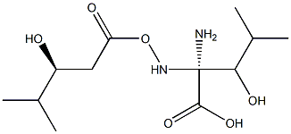 3-Hydroxyleucine (2S,3S)-2-aMino-3-hydroxy-4-Methyl-valeric acid Struktur