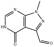 4-HYDROXY-1-METHYL-1H-PYRAZOLO[3,4-D]PYRIMIDINE-3-CARBALDEHYDE Struktur