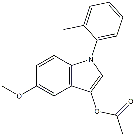 Acetic acid 5-Methoxy-1-o-tolyl-1H-indol-3-yl ester Struktur