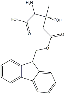 (R)-FMoc-2-aMino-3-hydroxy-3-Methyl-butyric acid Struktur