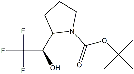 (R)-tert-butyl 2-(2,2,2-trifluoro-1-hydroxyethyl)pyrrolidine-1-carboxylate Struktur