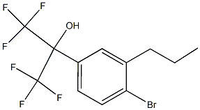 2-(4-BroMo-3-propyl-phenyl)-1,1,1,3,3,3-hexafluoro-propan-2-ol Struktur