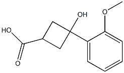 3-Hydroxy-3-(2-Methoxy-phenyl)-cyclobutanecarboxylic acid Struktur