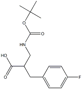 2-(N-BOC-AMINOMETHYL)-3-(4-FLUOROPHENYL)PROPIONIC ACID Struktur