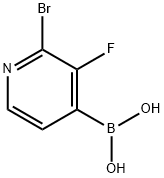 2-bromo-3-fluoropyridine-4-boronic acid Struktur