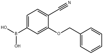 3-Benzyloxy-4-cyanophenylboronic acid Struktur