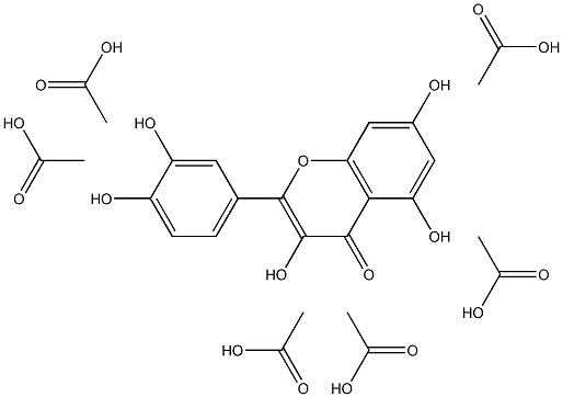 Quercitrin hexaacetate Struktur