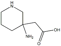 2-(3-aMinopiperidin-3-yl)acetic acid Struktur