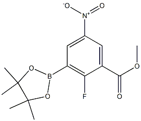 Methyl 2-fluoro-5-nitro-3-(4,4,5,5-tetraMethyl-1,3,2-dioxaborolan-2-yl)benzoate Struktur