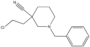 1-benzyl-3-(2-chloroethyl)piperidine-3-carbonitrile Struktur