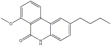 2-butyl-7-Methoxyphenanthridin-6(5H)-one Struktur