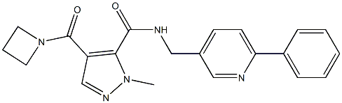 4-(azetidine-1-carbonyl)-1-Methyl-N-((6-phenylpyridin-3-yl)Methyl)-1H-pyrazole-5-carboxaMide Struktur