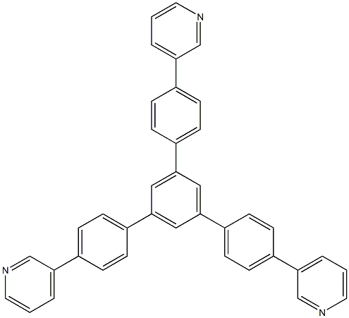 1,3,5-tri(p-pyrid-3-yl-phenyl)benzene Struktur