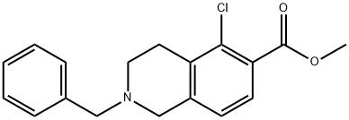 Methyl 2-benzyl-5-chloro-1,2,3,4-tetrahydroisoquinoline-6-carboxylate Struktur