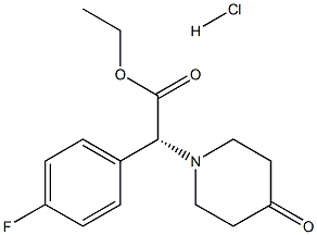 (R)-ethyl 2-(4-fluorophenyl)-2-(4-oxopiperidin-1-yl)acetate HCl Struktur