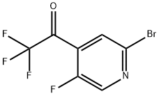 1-(2-broMo-5-fluoropyridin-4-yl)-2,2,2-trifluoroethanone Struktur