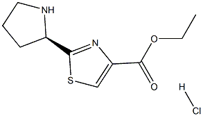 (R)-Ethyl 2-(pyrrolidine-2-yl)thiazole-4-carboxylate HCl Struktur