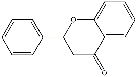 (2RS)-2-Phenyl-2,3-dihydro-4H-1-benzopyran-4-one Struktur