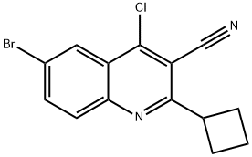 6-broMo-4-chloro-2-cyclobutylquinoline-3-carbonitrile Struktur