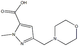 2-Methyl-5-Morpholin-4-ylMethyl-2H-pyrazole-3-carboxylic acid Struktur