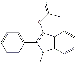 Acetic acid 1-Methyl-2-phenyl-1H-indol-3-yl ester Struktur