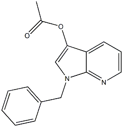 Acetic acid 1-benzyl-1H-pyrrolo[2,3-b]pyridin-3-yl ester Struktur