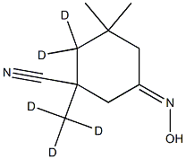 5-(HydroxyiMino)-3,3-diMethyl-1-Methyl-d3-cyclohexanecarbonitrile-d2 Struktur