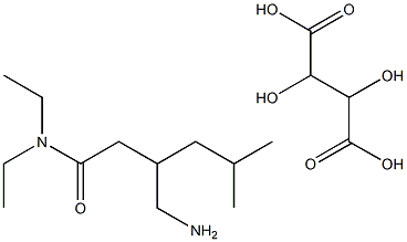 3-(AMinoMethyl)-N,N-diethyl-5-MethylhexanaMide 2,3-Dihydroxybutanedioate Struktur