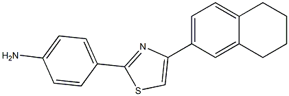 2-(4-AMinophenyl)-4-(5,6,7,8-tetrahydro-2-naphthyl)thiazole, 97% Struktur