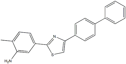 2-(3-AMino-4-Methylphenyl)-4-(4-biphenylyl)thiazole, 97% Struktur