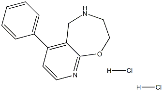 4-Phenyl-5,6,7,8-tetrahydro-9-oxa-1,6-diaza-benzocycloheptene dihydrochloride Struktur