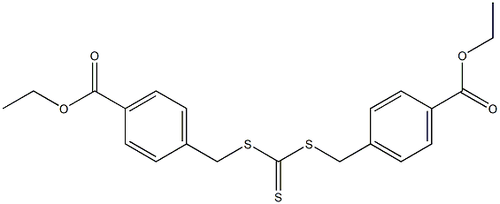 di[(4-ethoxycarbonyl)benzyl] carbonotrithioate Struktur