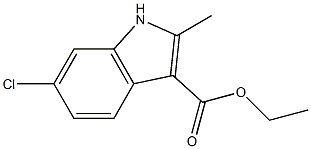 6-Chloro-2-Methyl-1H-indole-3-carboxylic acid ethyl ester Struktur