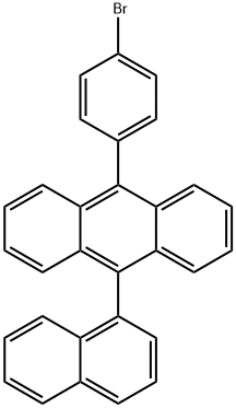 9-(4-broMophenyl)-10-(naphthalen-1-yl)anthracene Struktur