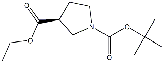 ethyl (S)-1-Boc-pyrrolidine-3-carboxylate Struktur