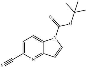 tert-butyl 5-cyano-1H-pyrrolo[3,2-b]pyridine-1-carboxylate Struktur