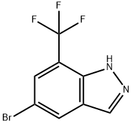 5-broMo-7-(trifluoroMethyl)-1H-indazole Struktur